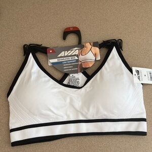 Avia Women's Black and White Seamless Sports Bra